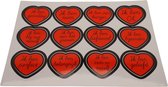 Joy in my Heart - Affirmatiestickers - complimentenstickers - jezelf liefhebben - zelfvertrouwen - Stickervel 12 stuks van 30 mm - Type 1