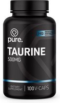 PURE Taurine - 100 vegan capsules - 500mg - aminozuren