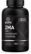 PURE ZMA - 180 V-Caps - zinc - magnesium - vitamine B6- mineralen - capsules