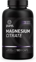 PURE Magnesium Citraat - 180 V-Caps - mineraal - magnesium citrate - vegan capsules