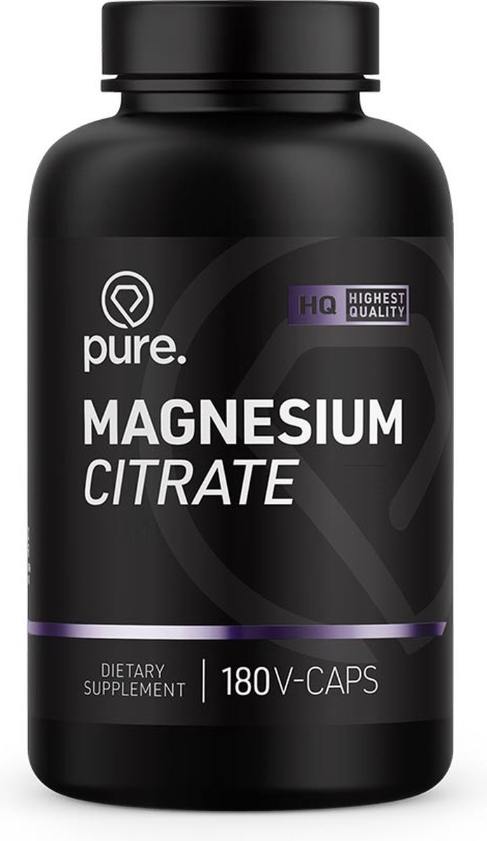 Goedkoopste Pure. Magnesium Citraat - 180 V-Caps - mineraal - magnesium citrate - vegan capsules
