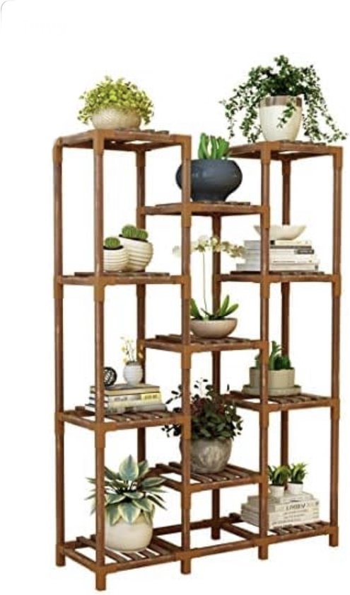 Plantenstandaard Zeshoekig Binnen Buiten Hout Creatief Doe-Het-Zelf