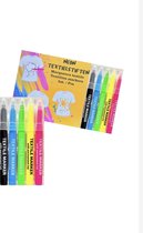 Textiel Stiften - Neon kleur - Textielstiften - Neon markers - Stiften - 5 stuks.