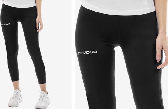 Thermobroek lang/Sportlegging, Givova Slim P005, Zwart, maat M