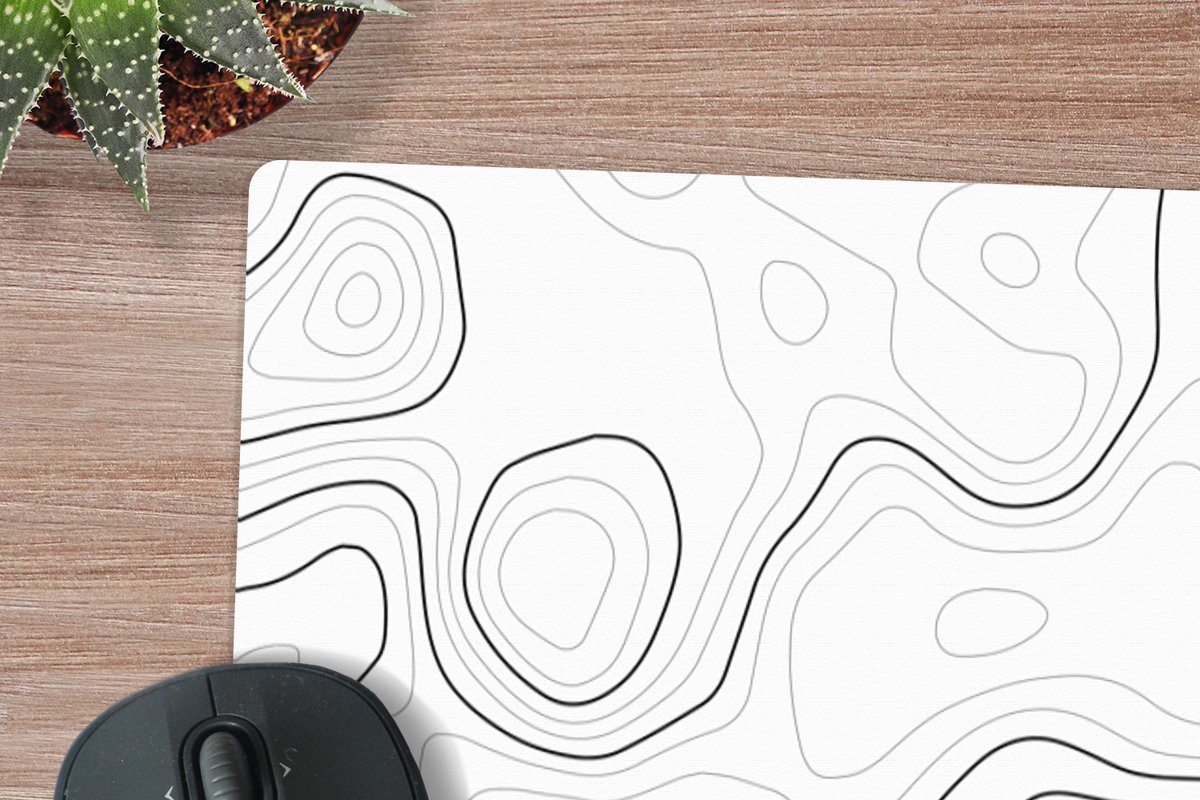 Muismat 120x80 cm - Bureaumat wit - Computer en desktop accessoires - Muis en bureau mat onderlegger - Witte bureaulegger xl - Mousepad xxl - Kantoorartikelen decoratie - Muismatten office desk anti slip - Kantoor benodigdheden