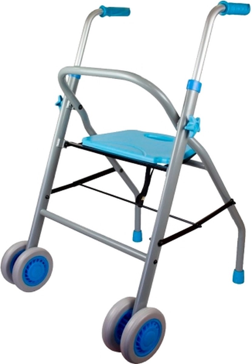 Goedkoopste Mobiclinic Future - Looprek met wielen - Lichtgewicht en Inklapbaar - Opvouwbaar - Rollator - 2 wielen - Met zitting - In hoogte verstelbaar - Antislip