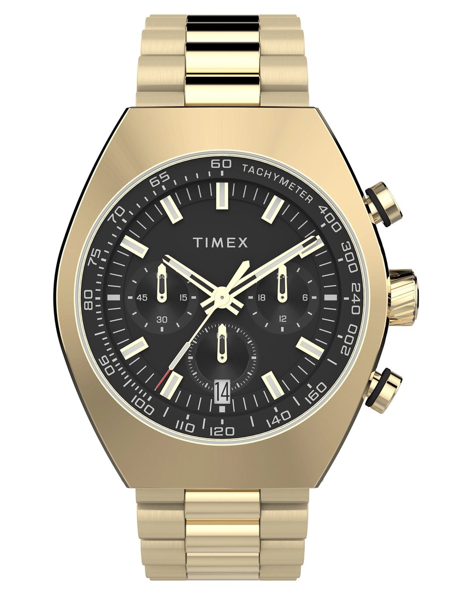 Timex Legacy Chrono TW2W22100 Horloge - Staal - Goudkleurig - Ø 41 mm