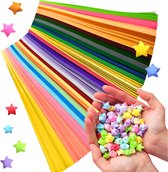Papierstroken in 27 kleuren - 1350 stuks - 1CM x 24CM - Vlechtstroken - Origami Papier voor sterren - Lucky Stars vouwen