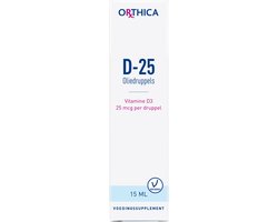Orthica D-25 Oliedruppels - vitamine D3 - 15 ml
