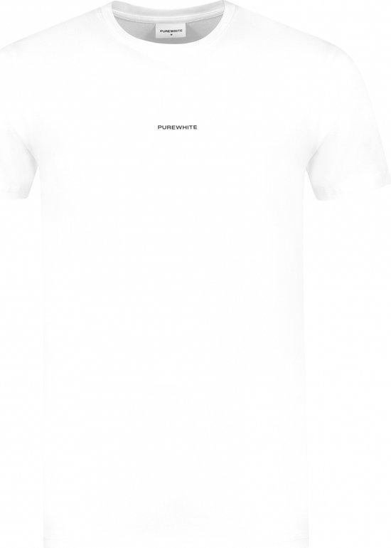 Purewhite - Heren Regular fit T-shirts Crewneck SS - White - Maat L