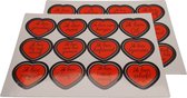 Joy in my Heart - Affirmatiestickers - complimentenstickers - jezelf liefhebben - zelfvertrouwen - Stickerset 24 stuks van 30 mm