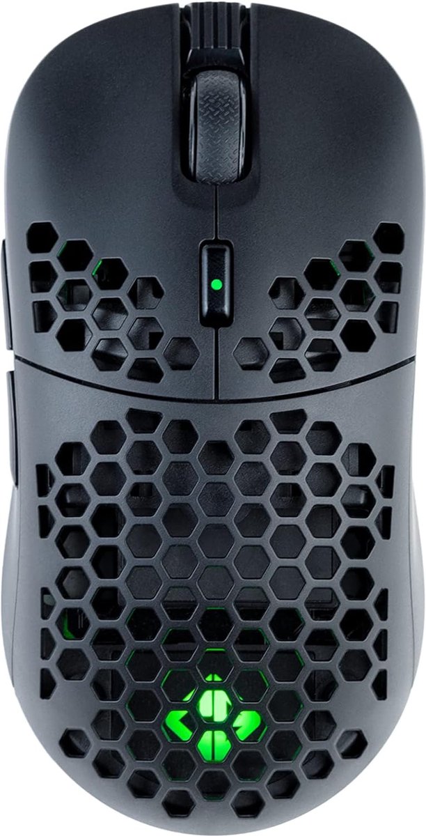 Cosmic Byte Kilonova 3370IC PRO X-Light Wireless Gaming Mouse | 71 Grams Lightweight | Pixart 3370 Sensor | DIY Hot-swappable Switches | 0.8MM PTFE feet (Black) Adjustable Click Depth | Best Gaming Sensor | Honeycomb Design