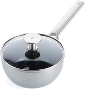 Bol.com Kookgerei Triple Steel Roestvrij Staal Keramisch Anti-aanbak 16 cm / 1.2 L Steelpan met Deksel Drielaags PFAS-vrij Multi... aanbieding