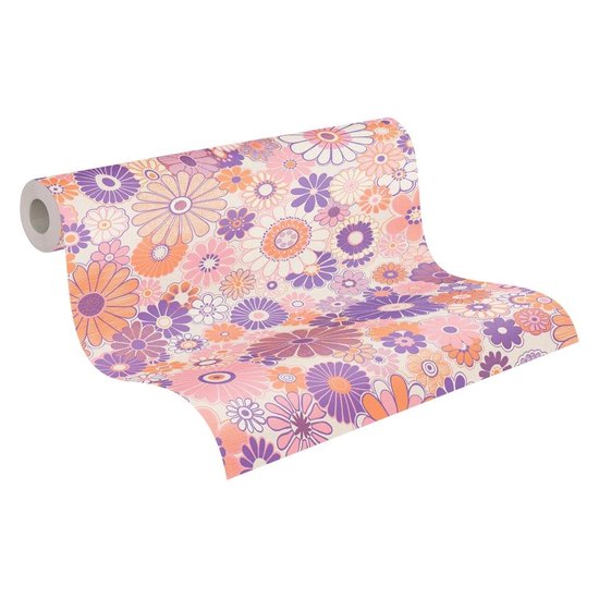 RETRO BEHANG | Floraal - meerkleurig - A.S. Création Retro Chic | bol