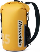 Droge tas 15L, 25L, Waterdichte tas met waterdichte mobiele telefoonhoes en lange verstelbare schouderband voor kamperen, wandelen, varen, fietsen, raften, kajakken, snowboarden, 25L geel.