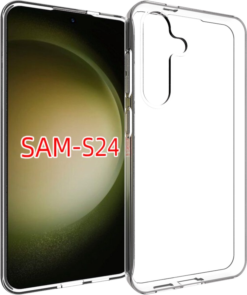 Fonu Transparant siliconen Geschikt Voor Samsung S24 hoesje