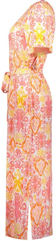 GEISHA-Lange jurk met print--000220 coral-Maat XXL