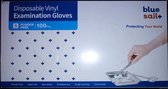 Gloves d'examen jetables en Vinyl Blue Sail+ sans poudre Gants jetables en Vinyl sans poudre adaptés au nettoyage de la peinture mais également aux soins à domicile