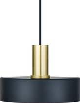 LETT® MARO Hanglamp - Ø 20 x 14 cm - E27 - Mat Zwart / Goud Messing