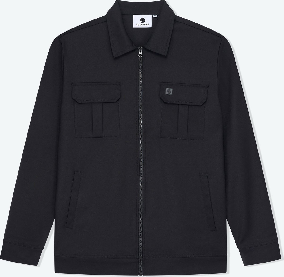 Solution Clothing Sjack - Overshirt - Overhemd - Regular Fit - Rits - Volwassenen - Heren - Mannen - Zwart - M - M - Solution Clothing