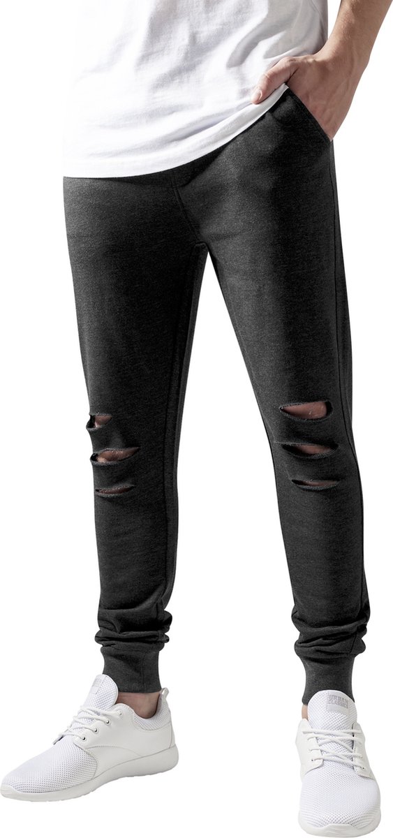 Urban Classics Heren joggingbroek -2XL- Cutted Terry Grijs