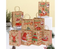 Kersttassen - 8 stuks - 21x15x8 cm - Kerst set