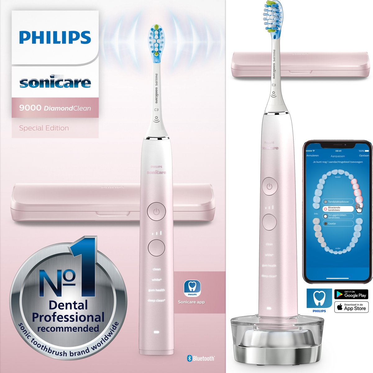 Philips Sonicare DiamondClean 9000 HX9911/84 - Elektrische tandenborstel - GradientPink - Philips