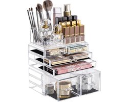 foto van BOTC Make Up Organizer - Skincare Organizer - 6 laden - Organizer Make Up - 29X23.5X13cm - Transparant