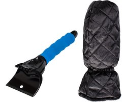 Livano Ruitenkrabber Auto Met Handschoen - Ijskrabber Voor Auto - Sneeuw krabber - Auto Krabber - Blauw