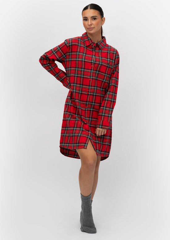 ZOEREA Kerstmis familie pyjama outfit eland rood geruit