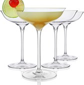 Cocktailglazen set van 4 stuks 24cl - Onbreekbaar & Elegant ontwerp - Glazenset Cocktailglazen Cocktailglas Martini glazen Longdrinkglazen Feestglazen - Bartenderset Baraccessoires