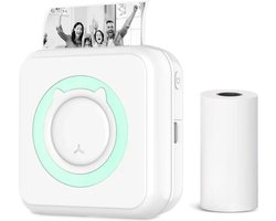 Bluetooth Fotoprinter - Draadloze Afdruktechnologie - Oplaadbaar en Draagbaar - Mobiele Fotoprinter met Directe Printing - Compact Ontwerp - Ideaal voor On-the-Go Afdrukken