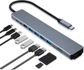 Docking Station met HDMI 4K- USB C HUB 10 in 1 - Ethernet, 4x USB, 2x USB C opladen, Micro/SD card reader Hub – USB Splitter - Geschikt voor Apple Macbook en Windows laptop
