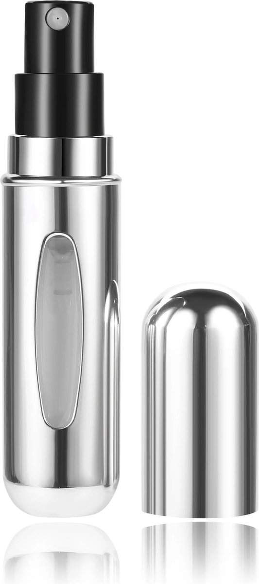 Goedkoopste CMJ - Parfum verstuiver - Shiny Zilver - 5ml - Lipstickformaat - Navulbaar - Handig voor onderweg - Luxe