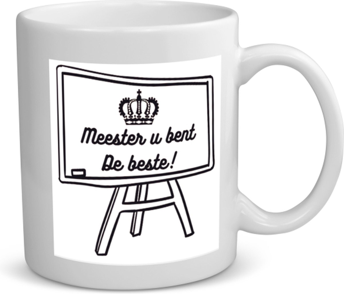 Meester u bent de beste Mok met opdrukDocent cadeau - Meester en juffen dag - cadeautjes - Meesterdag cadeau - cadeau meester - einde schooljaar - afscheid- 350 ML inhoud