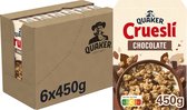 Quaker Cruesli Chocolade - Ontbijtgranen - 6 x 450 gram