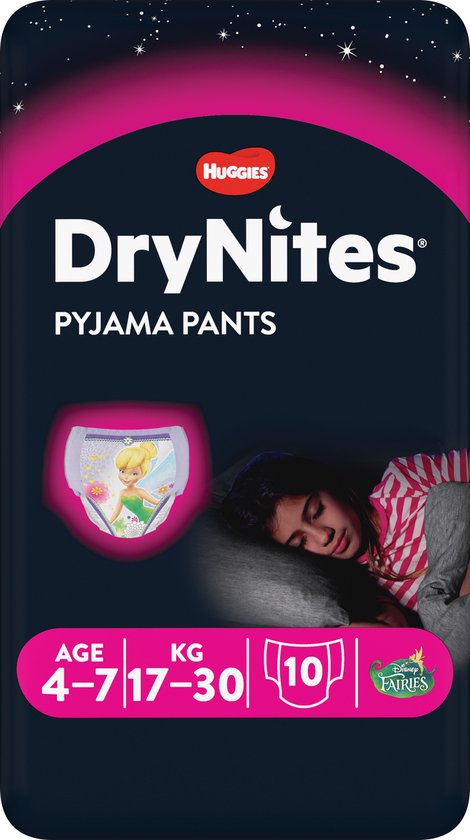 DryNites culottes absorbantes pour la nuit - Filles - 4 à 7 ans (17-30 kg)  - 30 pièces