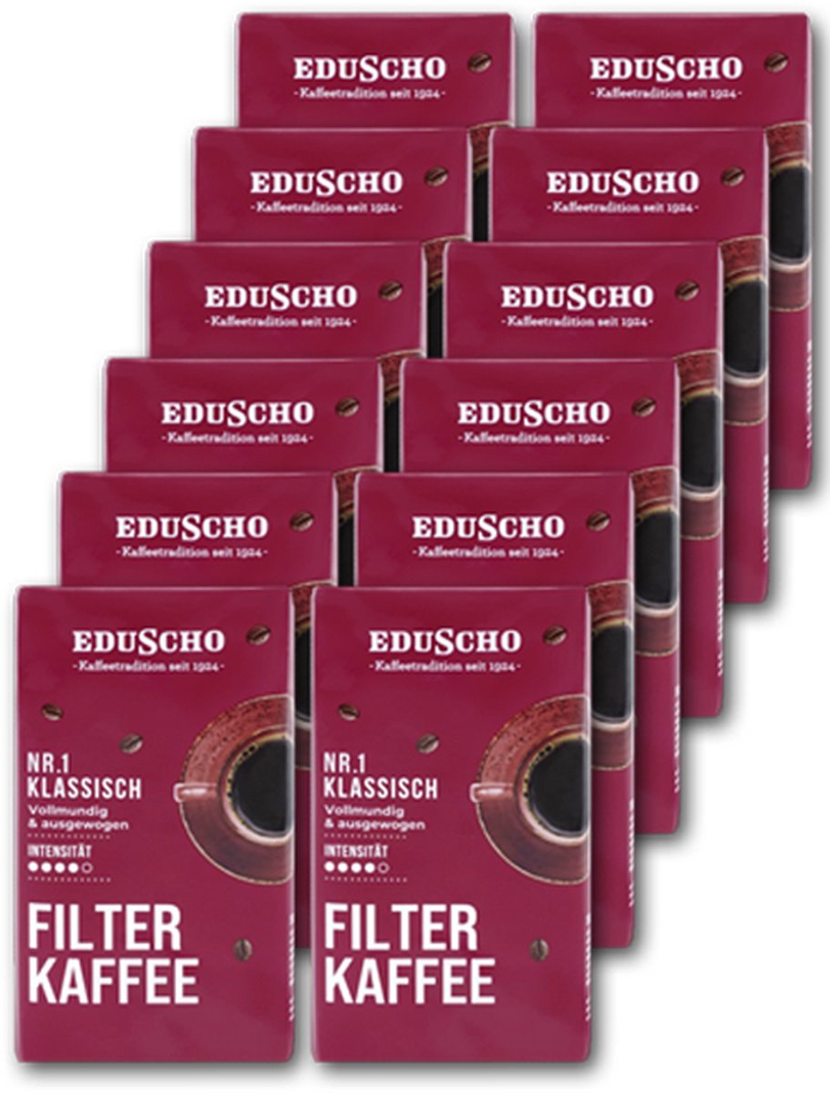 Goedkoopste Eduscho Nr. 1 Klassisch Filterkaffee Gemalen – 12x500Gr