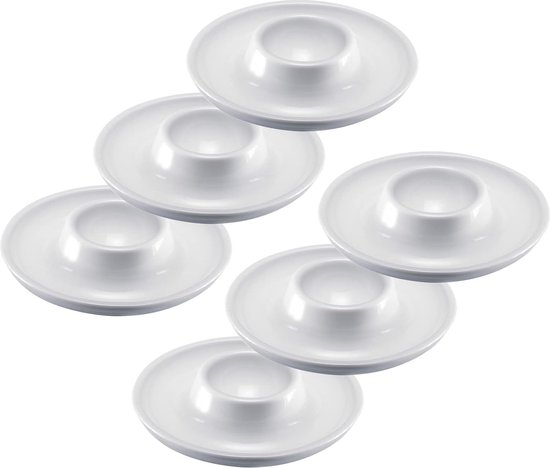 Westmark 6 eierdopjes, rond, ø10 cm 6 eierlepels 14,5 cm, hoogwaardige kunststof, Punto, wit, 206222E6 Westmark 6 eierdopjes, rond, ø10 cm 6 eierlepels 14,5 cm, hoogwaardige kunststof, Punto, wit, 206222E6