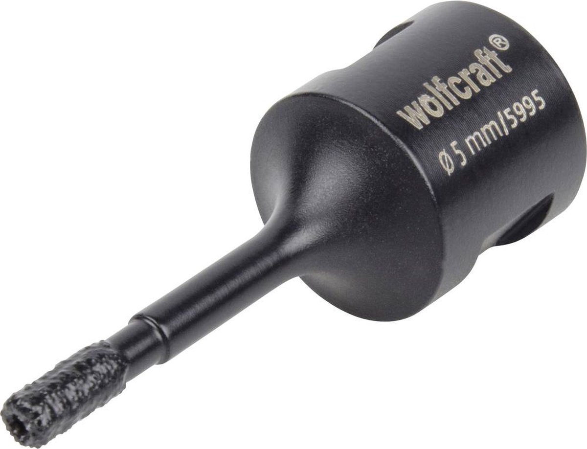 wolfcraft - Diamant Gatenzaag - Diamantboor - 5mm - Tegelboor - voor haakse slijpers - 5995000