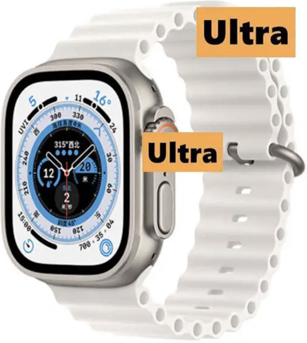 Smartwatch Smart watch Ultra Nieuwe Slimme F8 Ultra Smartwatch wit kleur . bol