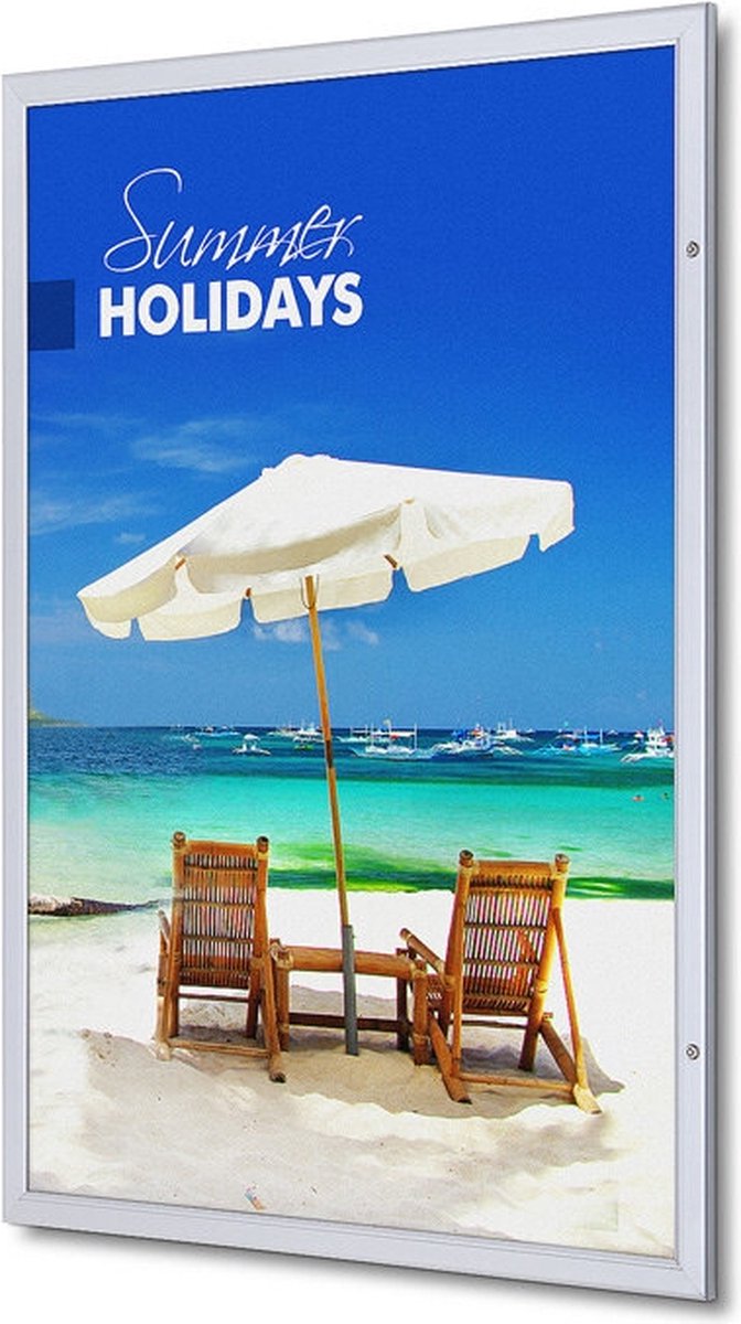 Syna Vergrendelbare Poster Case Economy A0 - Syna SCPA0 Zilver