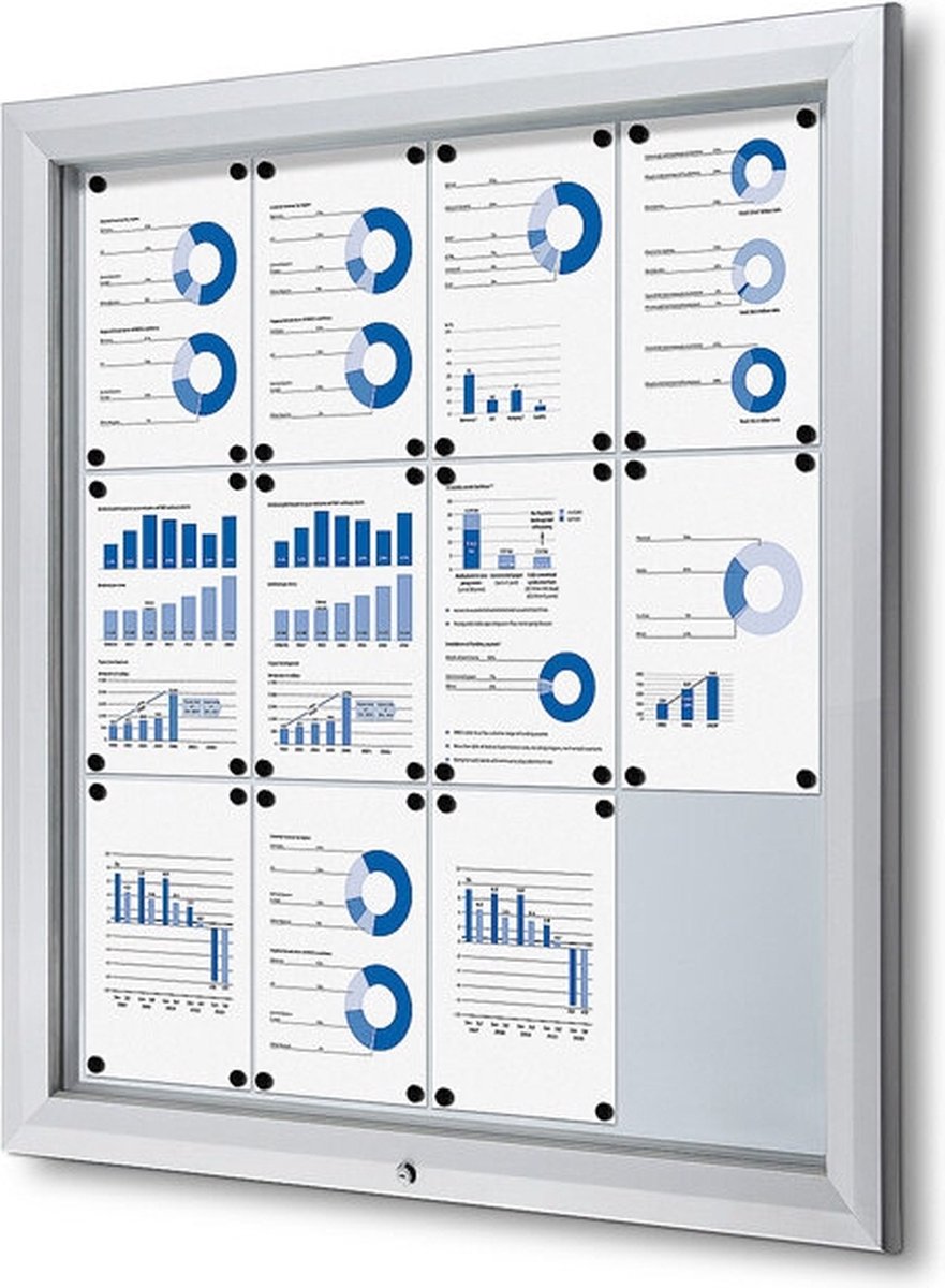 Vergrendelbaar Notitiebord Outdoor SCT met Gasveer 12 X A4 - Syna SCT12XA4PH - Horeca & Professioneel