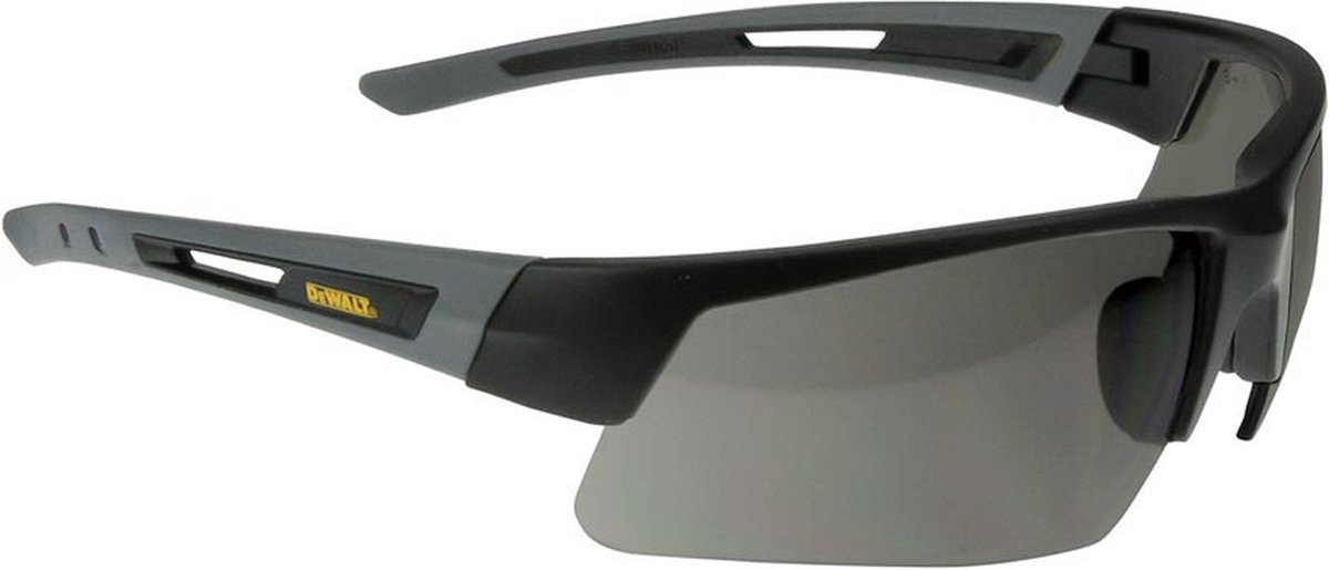 DeWALT veiligheidsbril DPG100-2D EU - Anti condenscoating - Zijprotectie - Smoke glas - Zwart