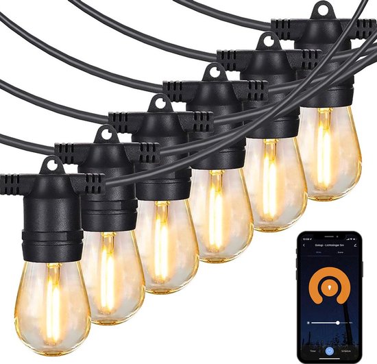 Gologi lichtsnoer LED 15m – Warm, 2700K – koppelbaar tot 30m