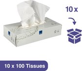 Care-Ness Facial Tissues Excellent - Tissue Box - Tissues Voordeelverpakking - 10 x 100 Tissues - 2 laags