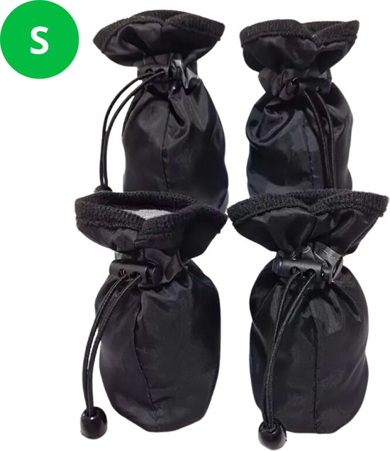 Avaner Hondensokken, 4 stuks hondenschoenen grip sokken, outdoor anti-slip pootbeschermer met verstelbare bandjes voor kleine tot middelgrote honden, zwart, XX-Large (6,5 x 6,5 cm