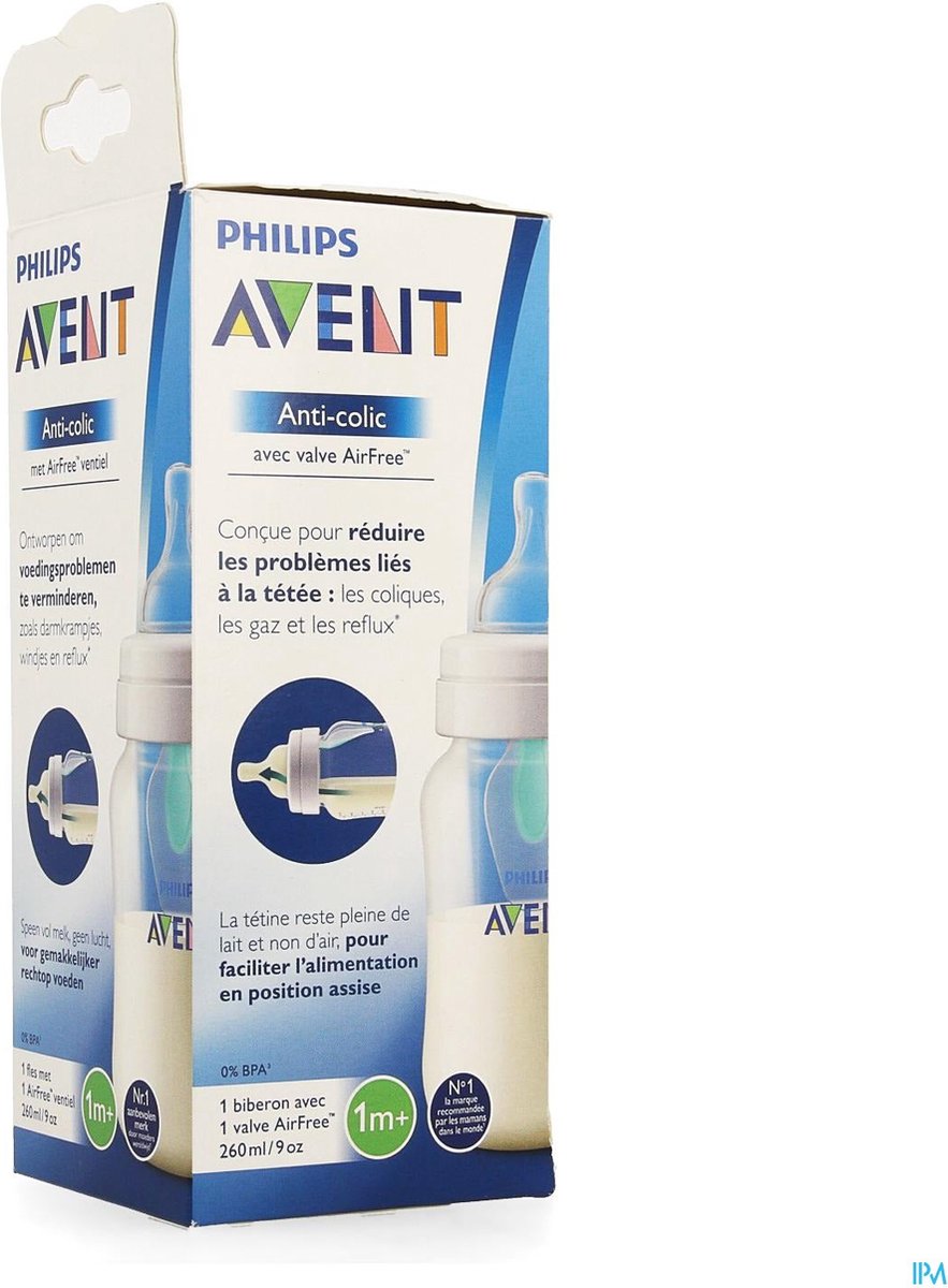 Philips AVENT Biberon anti-colic avec valve AirFree 260 ml au meilleur prix  sur