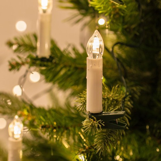 Bougies - Guirlande lumineuse à 50 LED pour sapin de Noël, bougies  lumineuses à