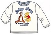 Disney Winnie The Pooh Baby Shirt - Lange Mouw - Off White - Maat 80 (Tot 18 Maanden)